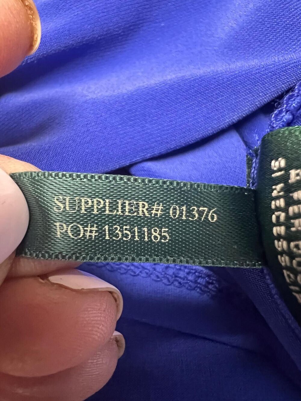 Lauren Ralph Lauren Dress Blue Polyester Size 8 - Picture 6 of 9
